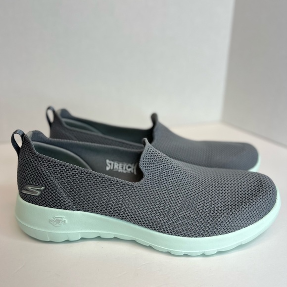 Skechers Go Walk Joy Sensational Day Womens Sz 8.5 124187 Displays Grey/Mint - Picture 2 of 15
